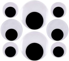 8 Large Self-Adhesive Wiggle Eyes 2-4 Inch for Crafts, Christmas Decorations
