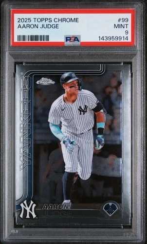 2025 Topps Chrome #99 Aaron Judge PSA 9 MINT