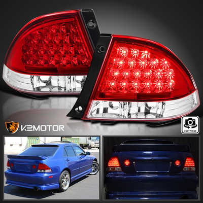 #ad #ad Fits 2001 2005 Lexus IS300 Red Clear LED Tail Lights Turn Signal Brake Lamps $195.38