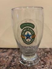 Rare Vintage New Castle Founder's Ale 6" Beer Glass Goblet Footed