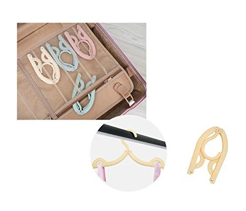 12 Pcs Portable Multifunctional Folding Clothes Hanger Travel and Business Enthu image 9
