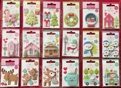YOU CHOOSE - CHRISTMAS SOOO CUTE Doodlebug Doodle-Pops 3D Stickers Rare/Retired