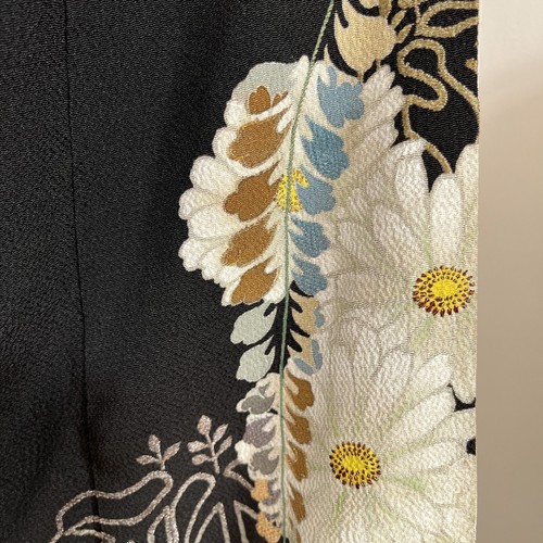 K3011222 Antique Japanese Kimono Silk Kurotomesode - Picture 9 of 21