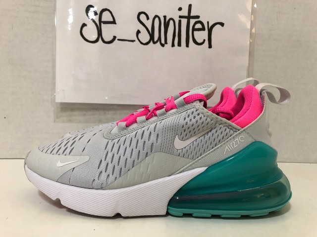 Nike Air Max 270 Womens Ah6789-065 Platinum Pink Green Running Shoes Size 5 for sale online | eBay