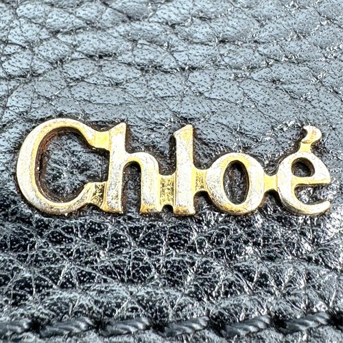 Chloe Paraty Zip Around Long Wallet Purse External Pocket Leather Black #A359 - Picture 23 of 24