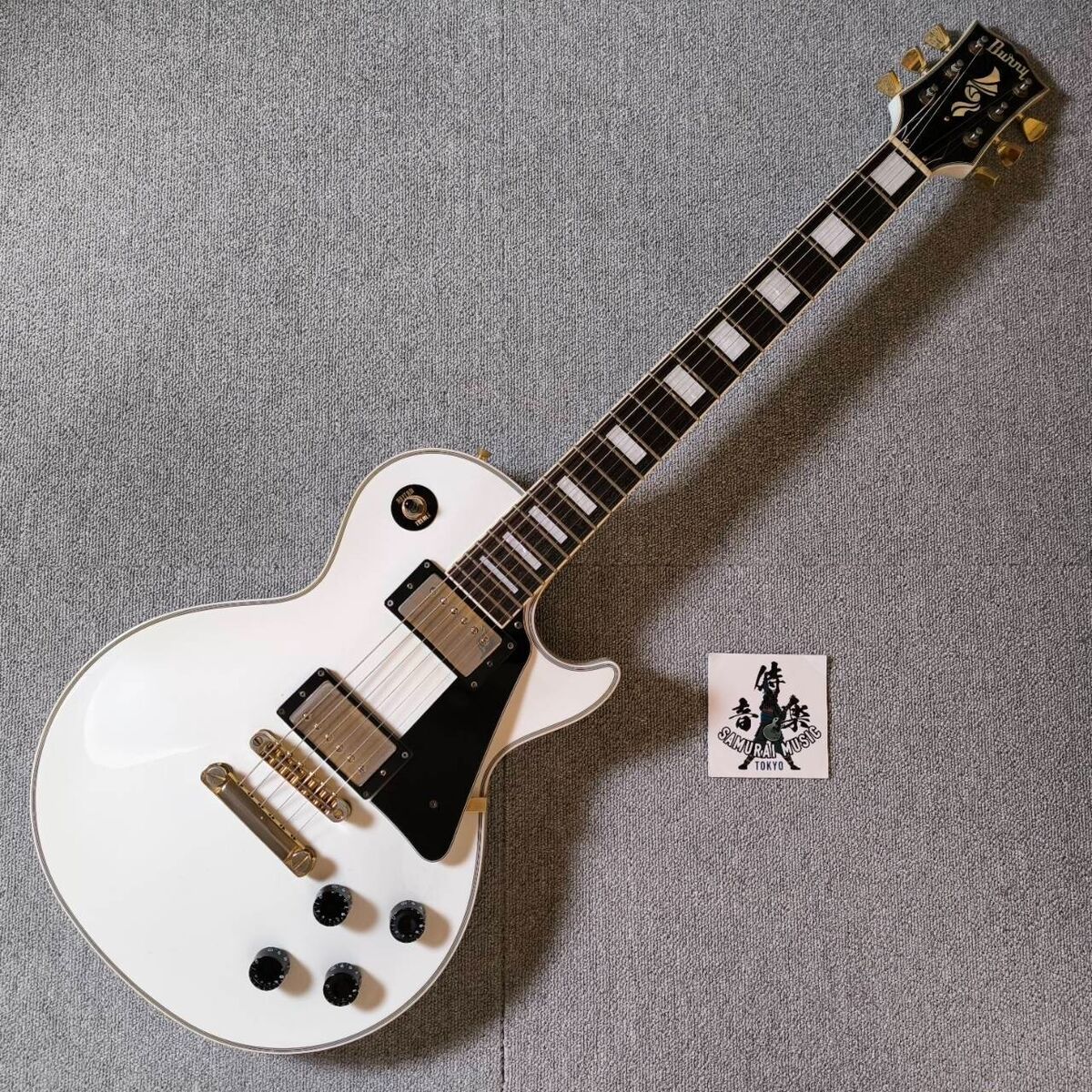 Burny by Fernandes Electric Guitar Les Paul Custom White RLC Burny by Fernandes Electric Guitar Les Paul Custom White RLC