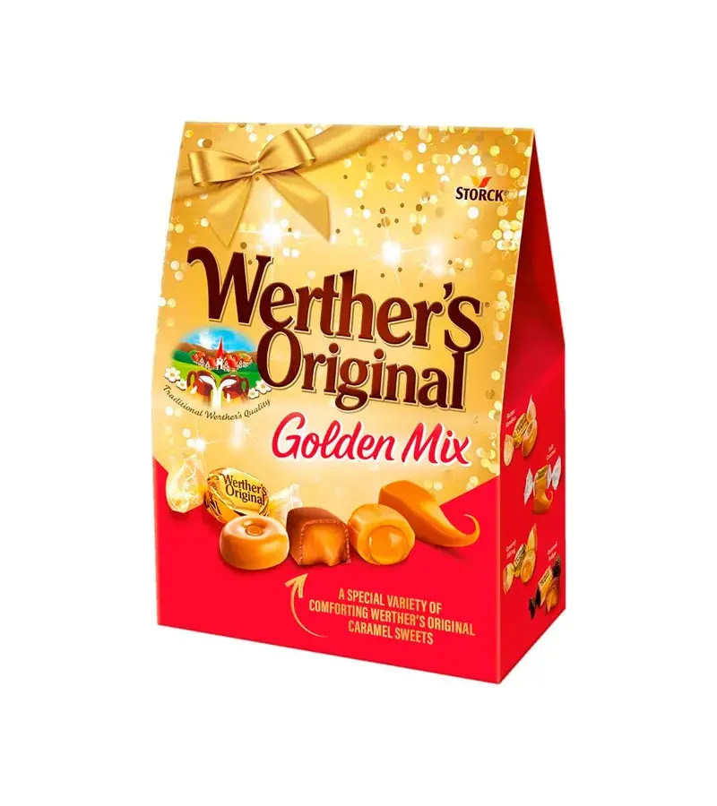 Подарочная КОРОБКА с европейской мягкой карамелью Werthers Original GOLDEN MIX -340 г 3890₽