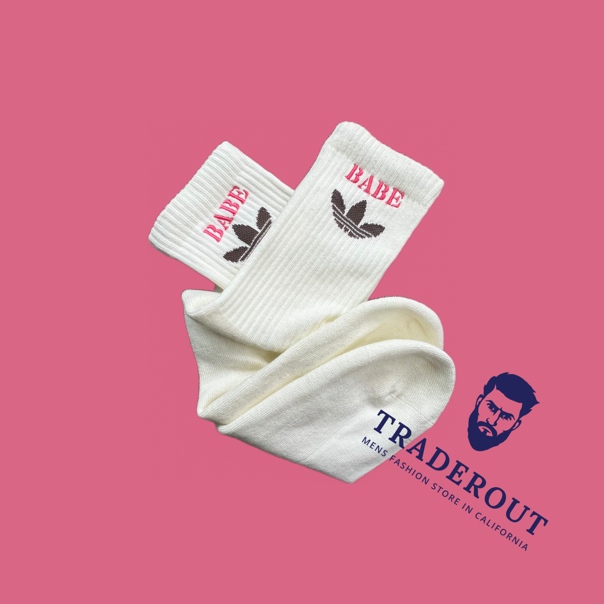 Pink Old School Adidas Socks White Adidas Originals 3-Pack Crew