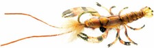 Fly Fishing Flies (Bass, Bream, Perch, Catfish) Realistic Crayfish Brown Fly (3)