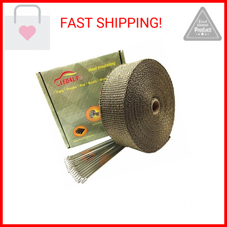 Nastro Termico In Titanio Per Scarichi Moto 5cm X 50' (15m) - Sharkfire Con Fascette