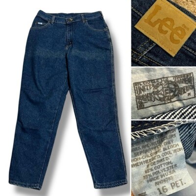 Vintage 70s/80s Lee Jeans High Rise Tapered Leg Dark Wash Union Tag unisex 32x29