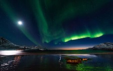 Landscape aurorae nature nordic s sky stars outdoors low Custom Gaming Mat Desk