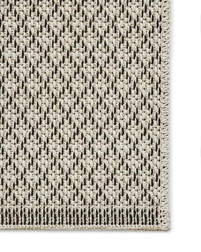 INDOOR OUTDOOR STITCH PATIO RUG 120X170 160X230 GARDEN 9683 BEIGE BLACK - Picture 4 of 7