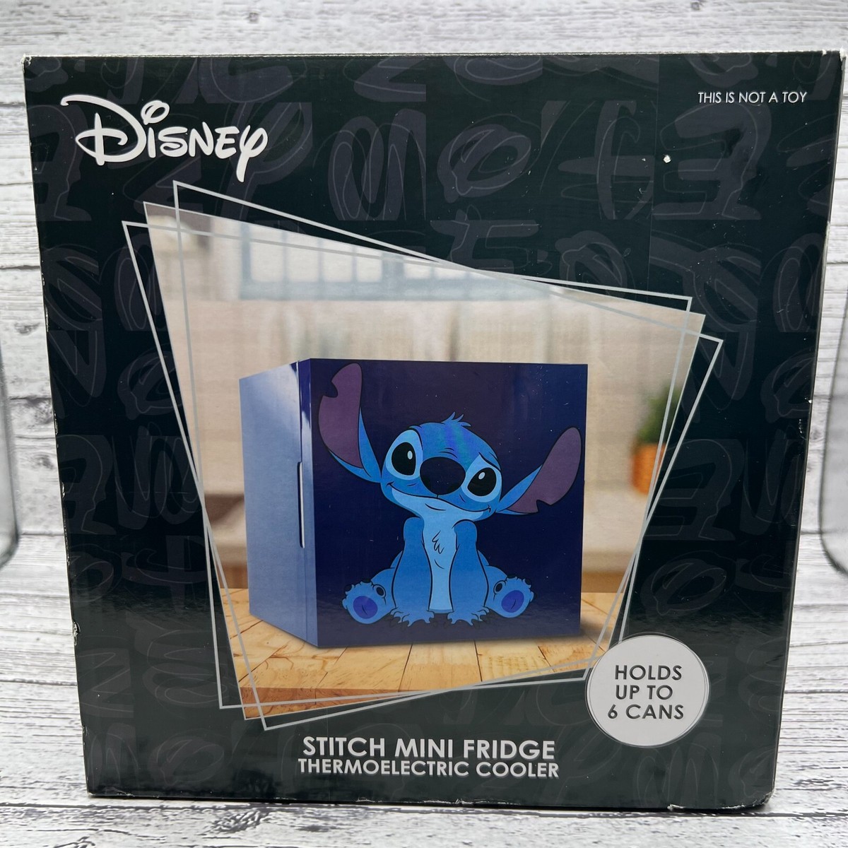 Disney Stitch Mini Fridge Thermoelectric Small Cooler - Holds Up