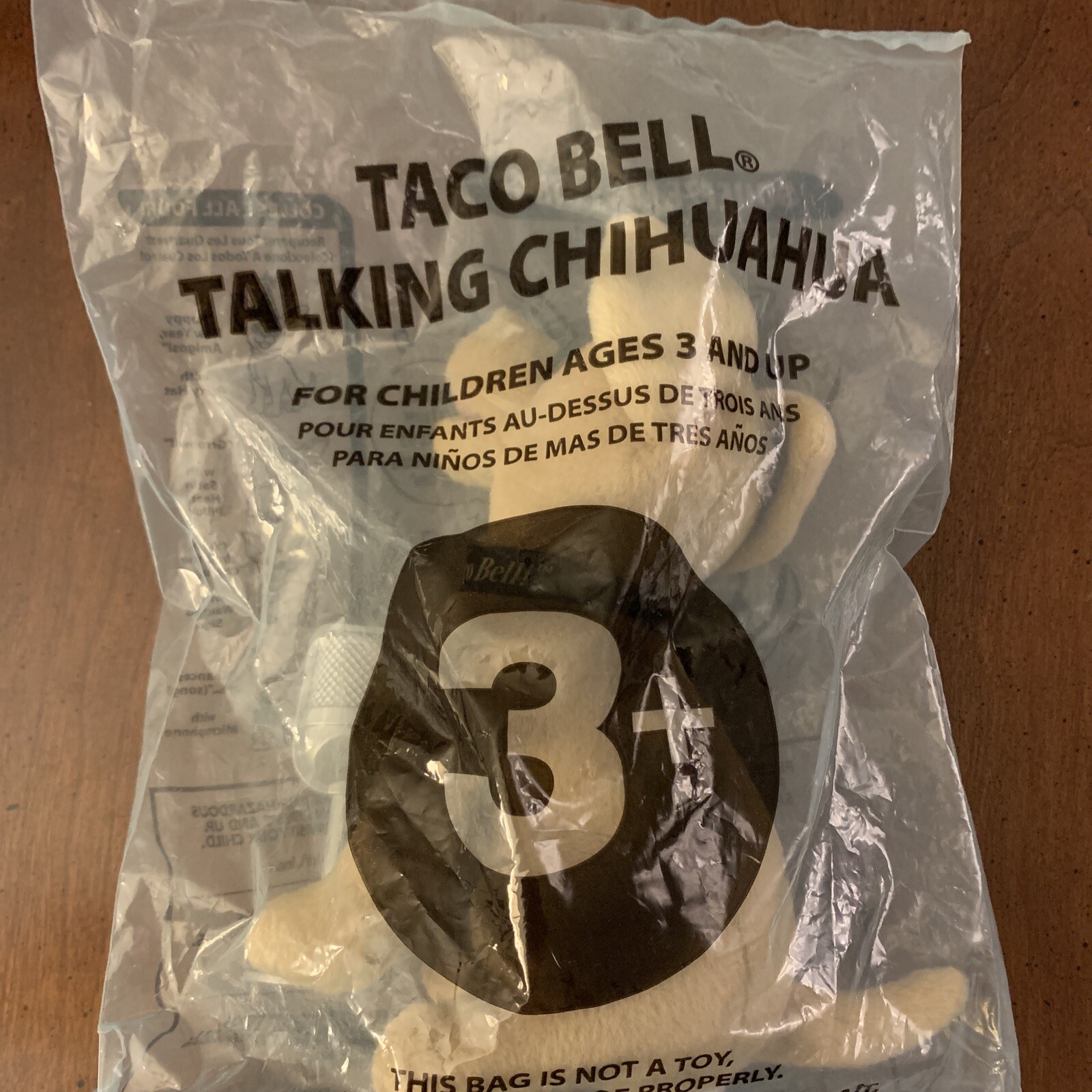 TACO BELL Talking CHIHUAHUA w MICROPHONE 7" Plush Dog SEALED