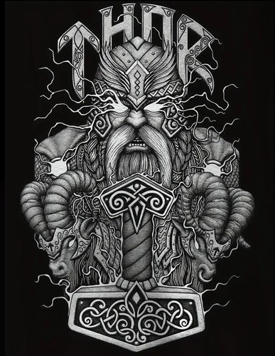 Wikinger Thor Shirt Pullover mit Cap Größe XL - Bild 5 von 6