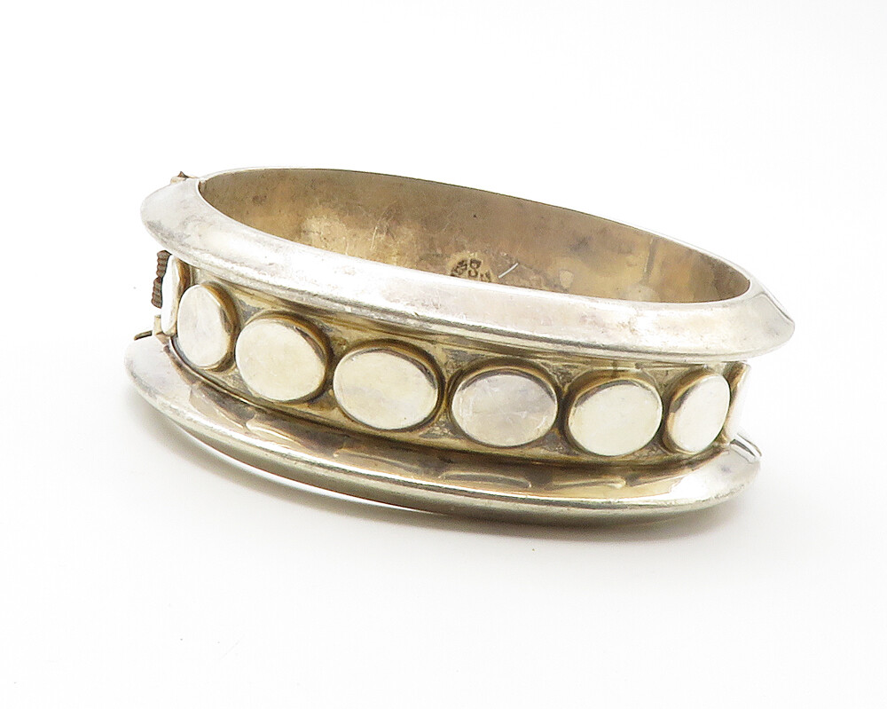アクセサリー Vintage Silver Heavy Wide Bangle 925 Vintage Thick Solid .925 Sterling Silver Bangle Bracelet | eBay