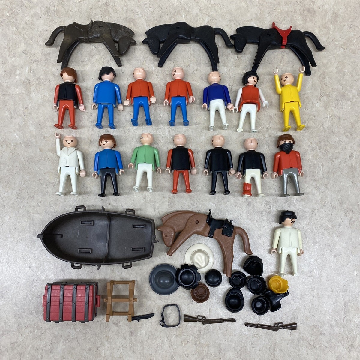 Vintage Lot Of Playmobil Figures and Accessories