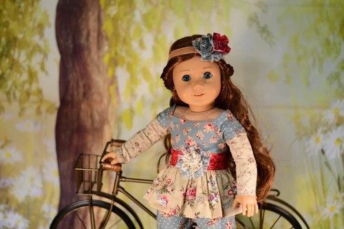 Printed Pattern 18" Doll Clothes American Girl Trendy Modern Dress Pants Summer - Picture 7 of 10