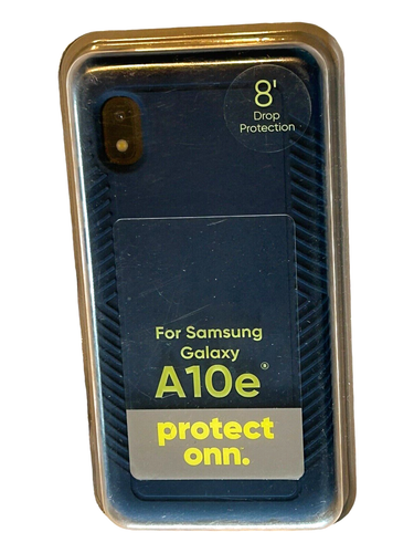Onn. Protective Grip Phone Case for Samsung Galaxy A10e - Blue - 8' Drop Tested