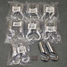 (16) Jed Pool Tools Rope Hook Sets 90-863-H, 2" x 1-1/4", Stainless Steel