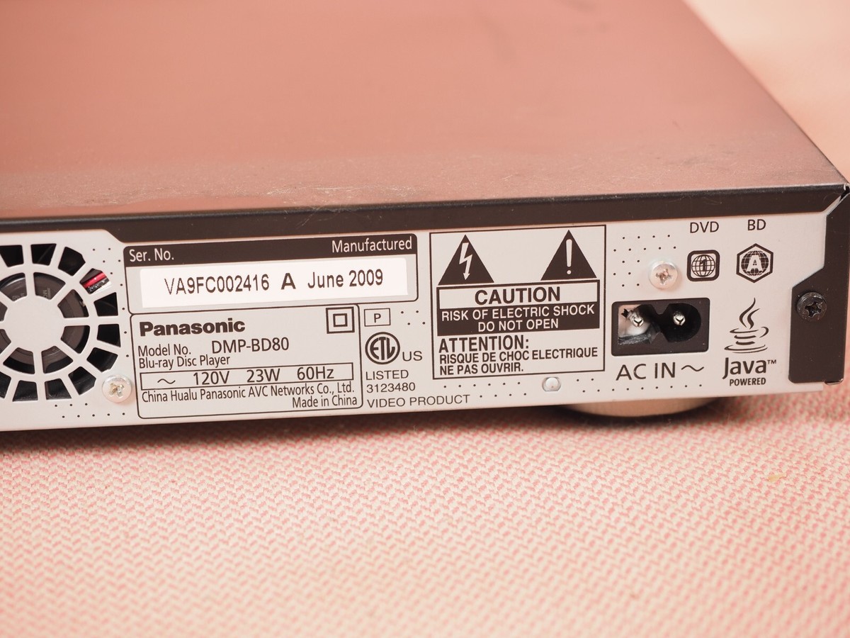 Panasonic DMP-BD80 Blu-rayプレーヤー Panasonic DMP-BD80 Blu-ray Disc CD Player - NO Remote | HDMI