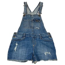 Mossimo Womans Short Overalls M Distressed De...