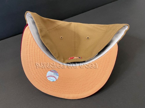 SPORTSWORLD DETROIT TIGERS KHAKI BURGUNDY PEACH FITTED PATCH NOT HAT CLUB 7 3/8 - Picture 9 of 12
