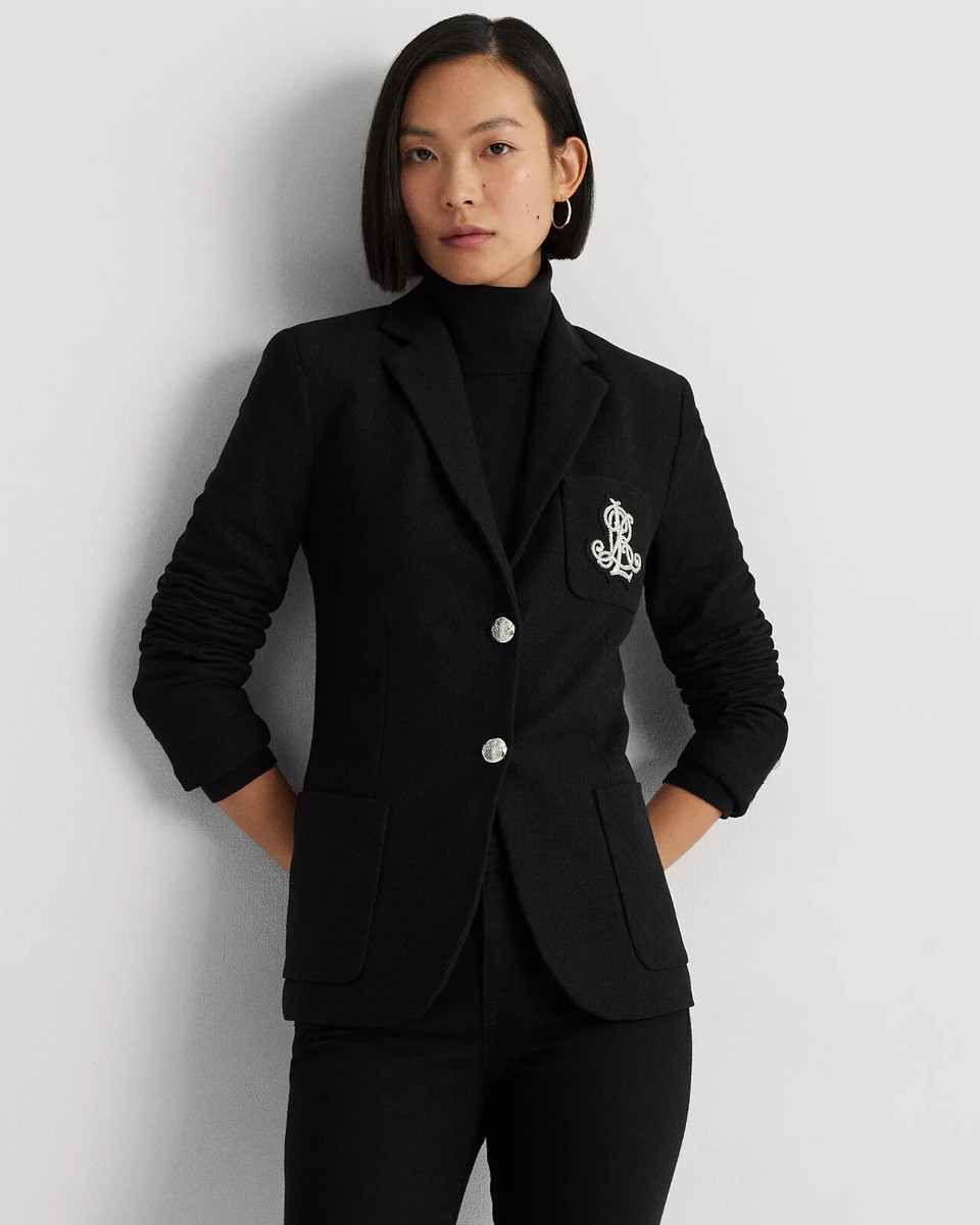 特別価格!Polo Ralph Lauren Patch Jacquard Blazer Lauren Ralph Lauren Women's Patch Jacquard Bullion Blazer