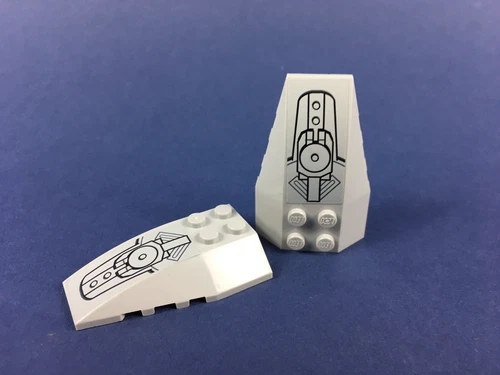 LEGO®  2x Keilstein Wedge Flügel 6x4 AT-ST  (43712pb054) 75153, 75201