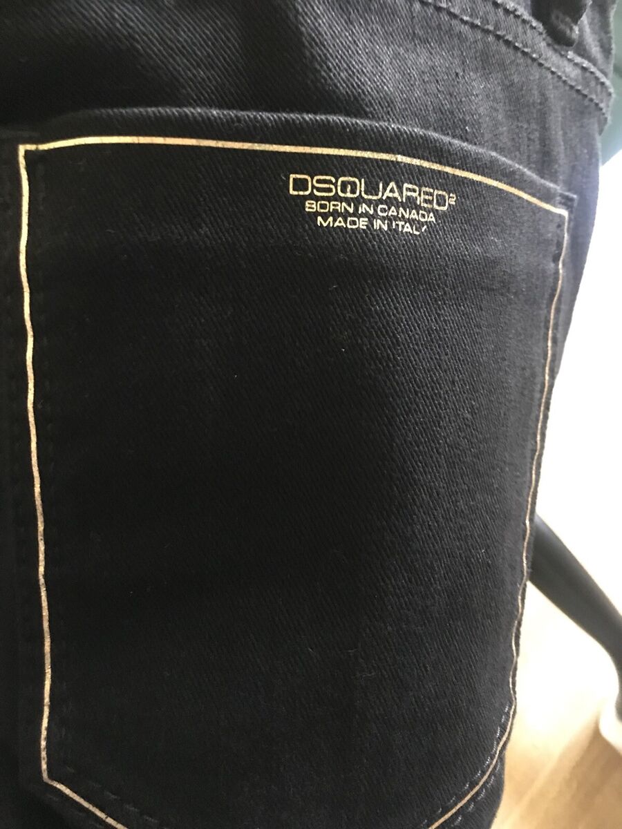 New DSQUARED2 Black ,Straight ,With Logo JEANS PANTS, size New DSQUARED2 Black ,Straight ,With Logo JEANS PANTS, size