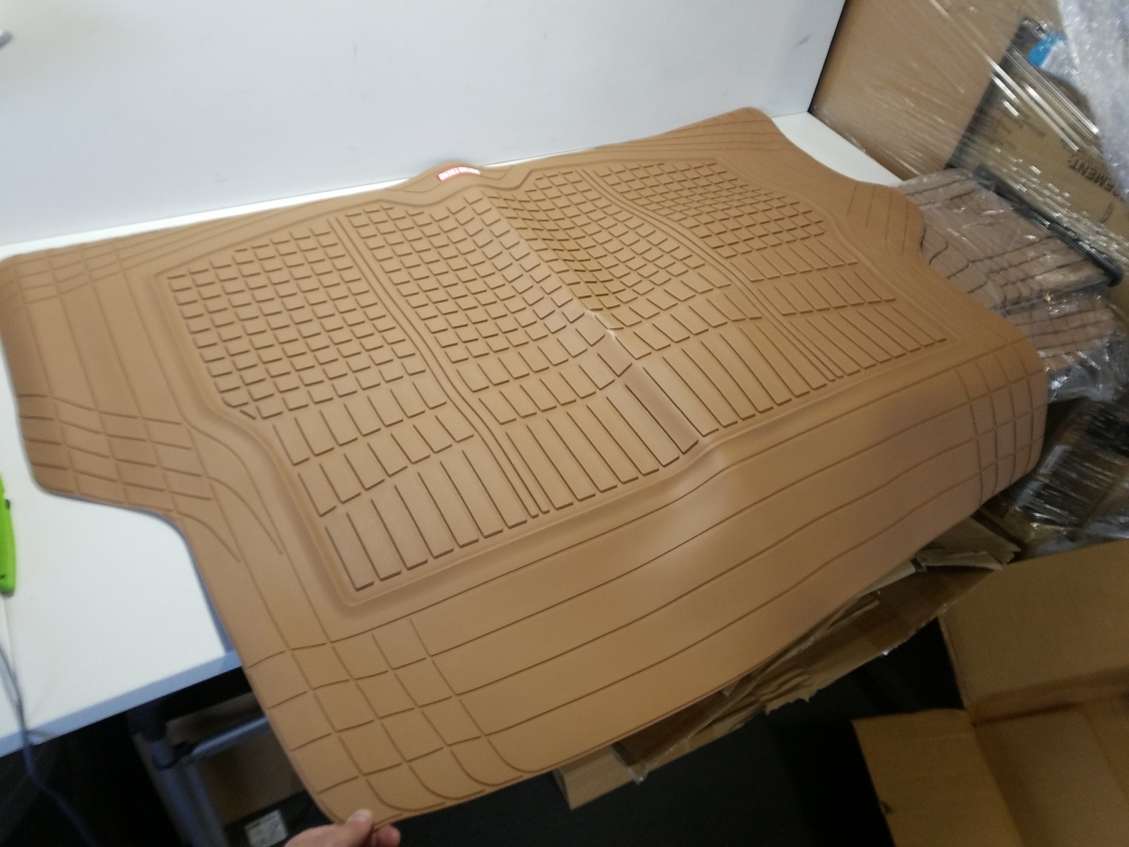 Motor Trend FlexTough Advanced Beige Rubber Car Floor Mats 826942137198