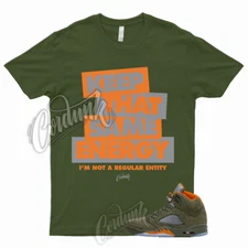 5 Olive Army Solar Orange Black Retro Green Sequoia T Shirt to Match K2 Jordan