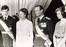 PRESS PHOTO CIRCA 1980 GRAND DUKE OF LUXEMBOURG ROYAL FAMILY 18X25cm