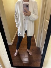 New W Tag Lululemon Cozy Merino Wool-Blend Ribbed Long Wrap Sweater Sz 4 Bone