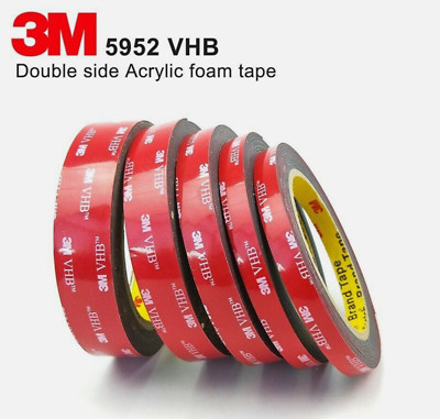 3M  VHB  STRONG Auto KFZ Doppelseitiges Acryl Klebeband Montageband SCHWARZ
