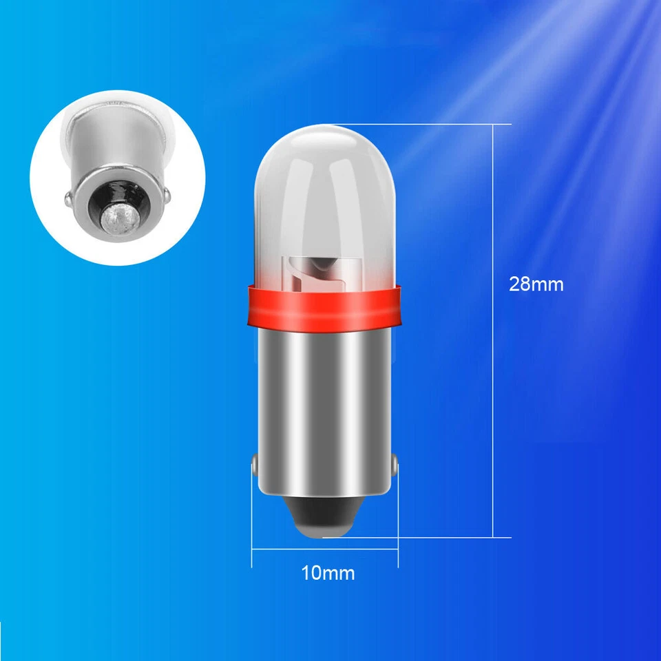 10pcs BA9S 1895 H6W 53 57 Bayonet LED Light Bulbs Car Interior Dome Map Lamp 12V - Image 3 of 4