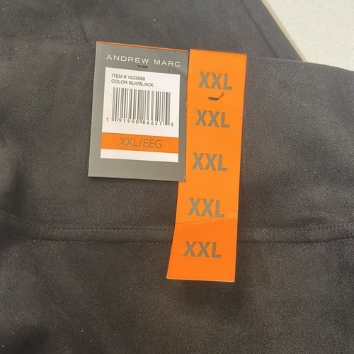 Andrew Marc Pant Women's Size XXL Black Faux Suede Stretch Pull-on Trouser NWT - Picture 3 of 11