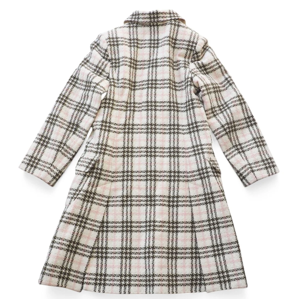 Abrigo Burberry Vintage Nova Check Forro Floral Traque Crema/Rosa Juvenil 12 RARO Foto 2 de 4