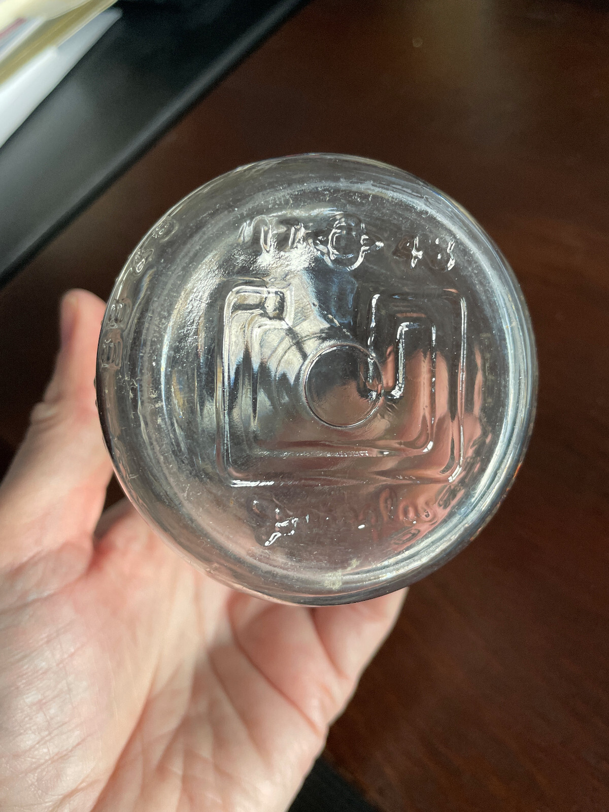 Antique Cream Top Pint Milk Bottle. Goshen Dairy. New Philadelphia, OH