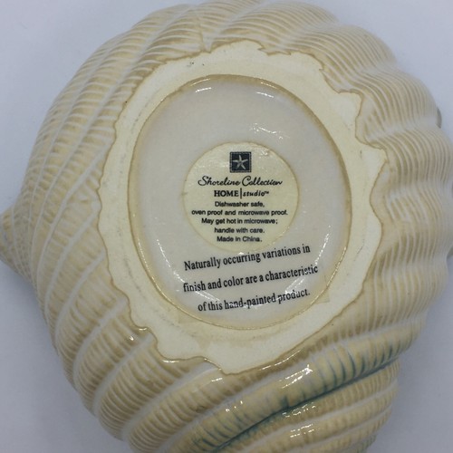 Home Studio Shoreline Collection Nautilus Bowl Starfish Sand Dollar Plates 3 Pcs - Picture 15 of 20