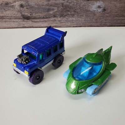 Disney Junior PJ Masks 3'' Gekko Mobile and Ninja Bus Diecast Vehicles Frog Box