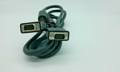 Monitorkabel  SVGA VGA 2x D-SUB  HD 2x Ferritkern 1,8m  Stecker 14-polig 