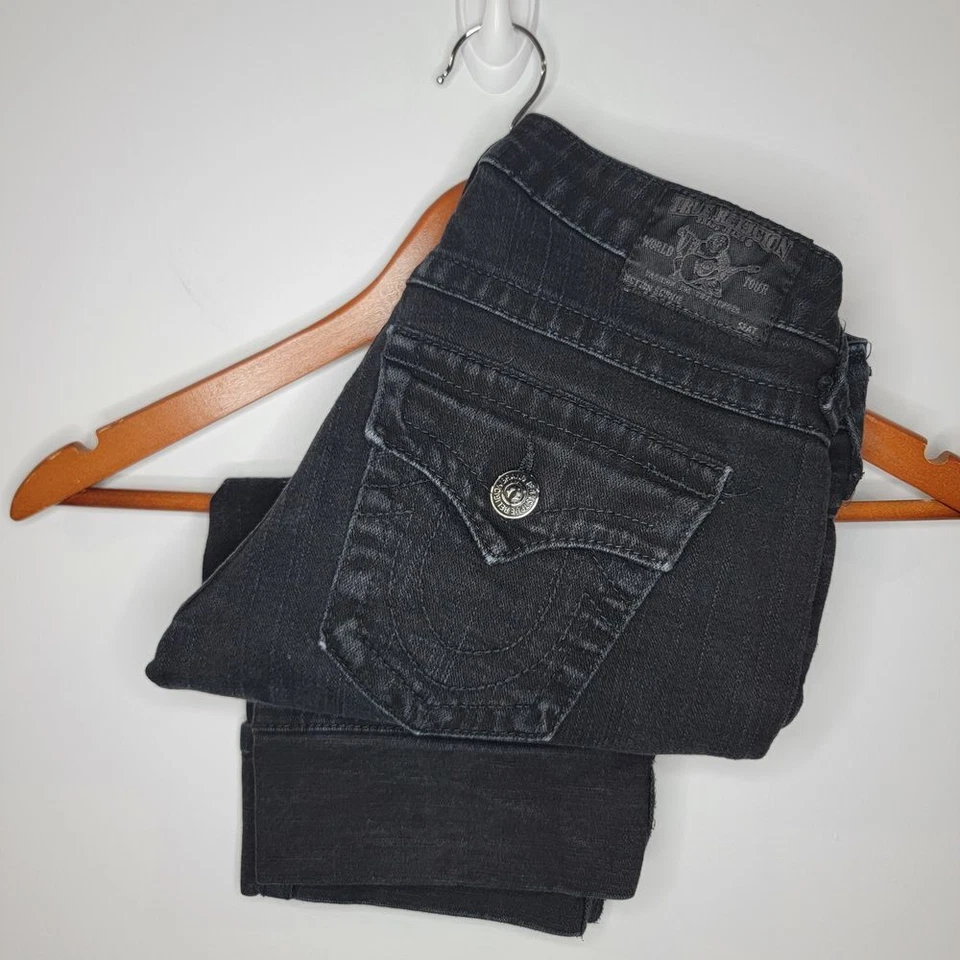 TRUE RELIGION Jorts Women's Size 28" Black Y2K Grunge - Image 3 of 4
