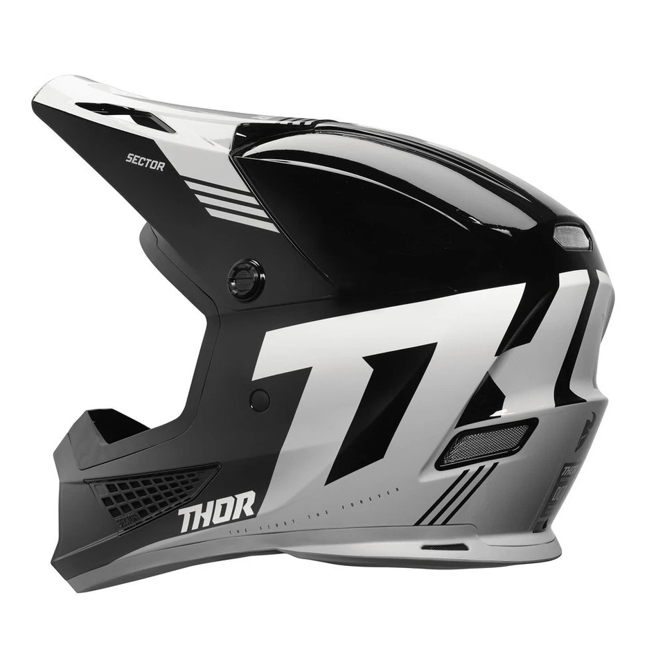 THOR Sector 2 Carv Motocross Helm schwarz weiss Gr: L Crosshelm Erwachsene - Bild 2 von 3