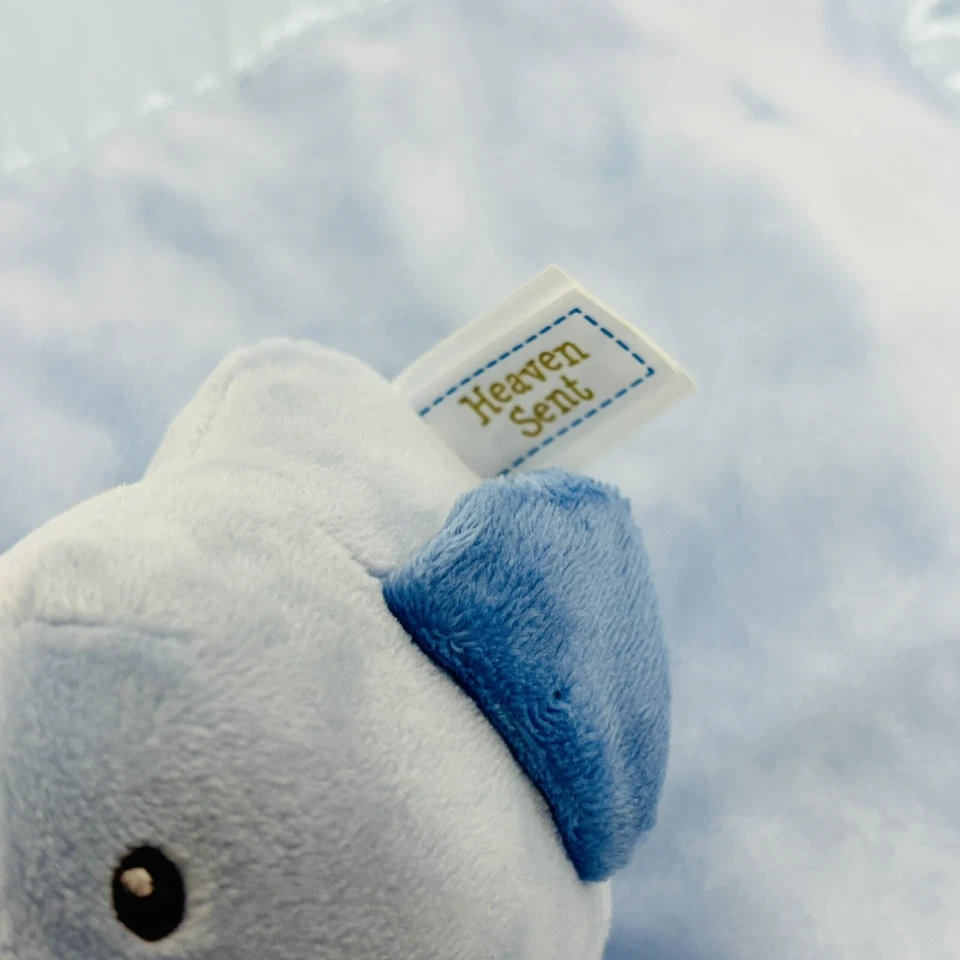 Manta de seguridad Heaven Sent Blue Bird felpa polar corazón cruzado Lovey Foto 2 de 4