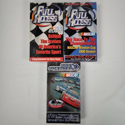 Nascar Winston Cup Full Access Vol. 1 & 2 + Fast Forward VHS Bundle Sealed OOP
