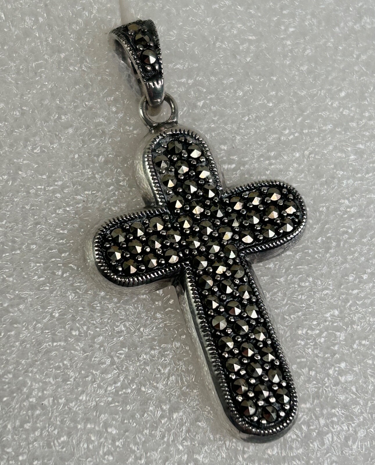 Large Maker Signed 925 Sterling Silver Marcasite … - image 2