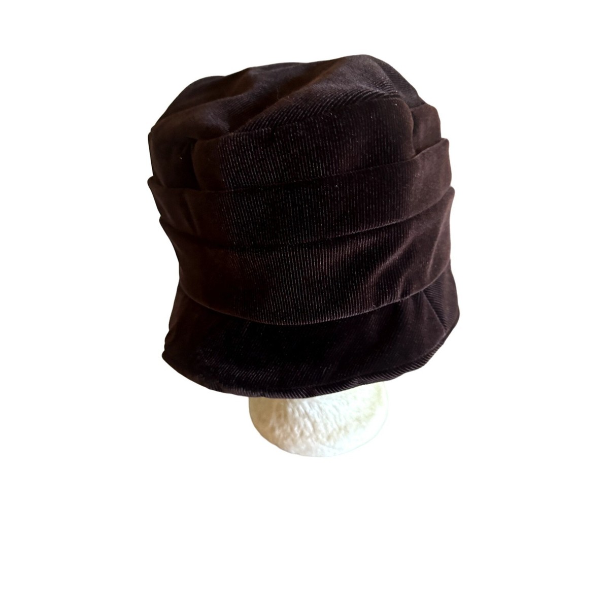 Kathy Jeanne Brown Corduroy Cloche Hat Cap Adjustable | eBay display picture 1