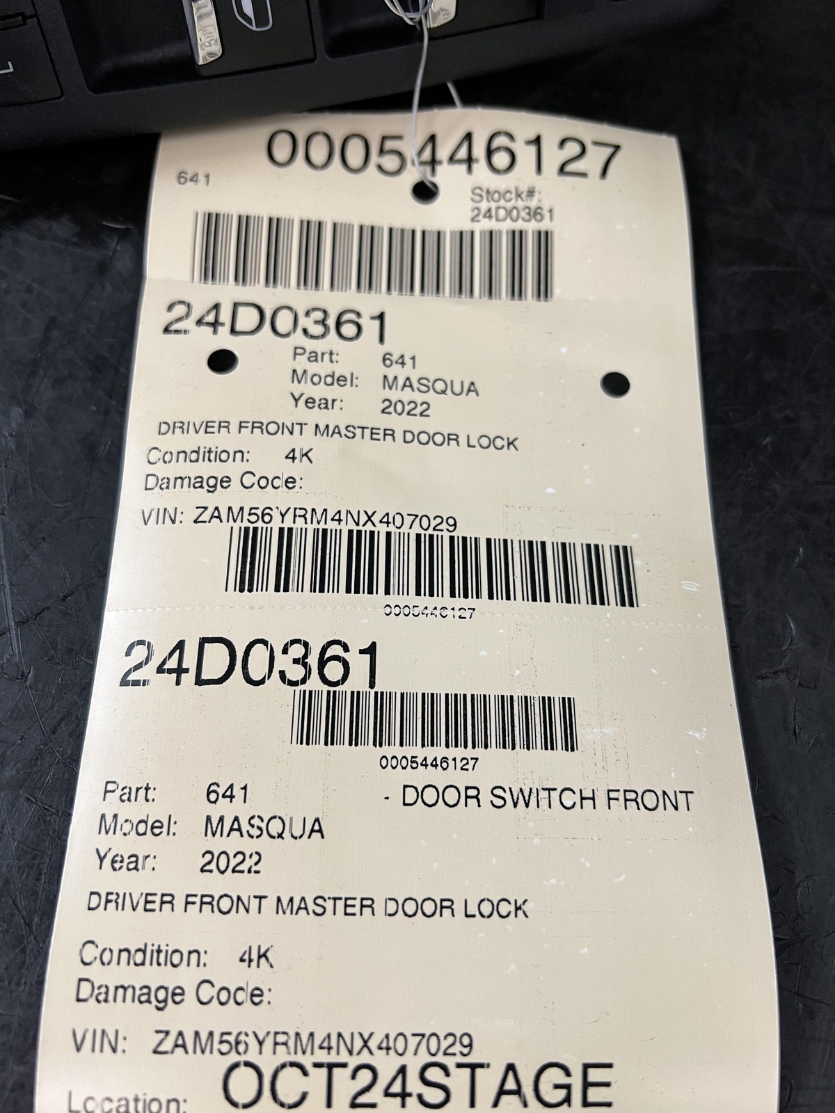 2022 MASERATI QUATTROPORT DRIVER FRONT MASTER DOOR LOCK WINDOW SWITCH 670025406